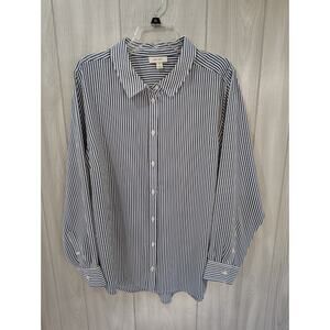 ON 34th Striped Long Sleeve Dress Shirt Size 2x Preppy Business Casual Church